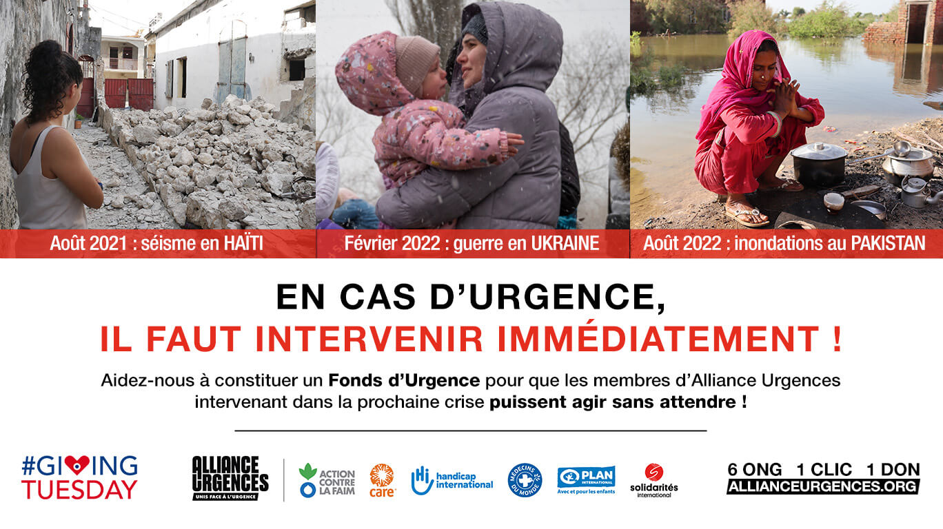 Giving Tuesday : un fonds d’urgence lancé par Alliance Urgences pour répondre aux futures crises...